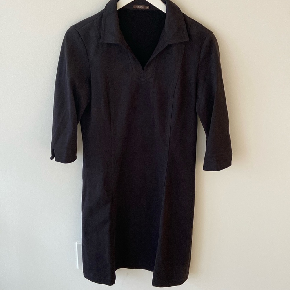 J. McLaughlin black suede dress